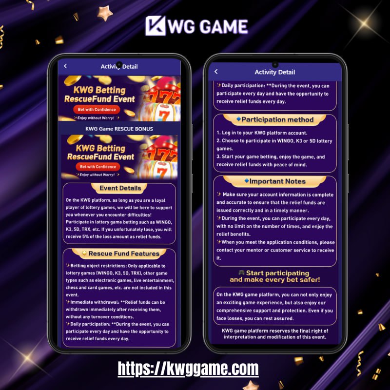 KWG Game Betting RescueFund: Your Safety Net for Gaming Losses
In the fast-paced world of online gaming, KWG Game stands out by offering player-friendly promotions. One exciting offer is the KWG Game Betting RescueFund, which provides players with a safety net to minimize losses. This event ensures that even if you face a setback, you can still enjoy your gaming experience with confidence. Let’s explore the details of the KWG Betting RescueFund, its features, benefits, and how to make the most of it.
What is the KWG Betting RescueFund?
The KWG Betting RescueFund is a special promotion by KWG Game designed to help players who experience losses while playing lottery games. This event demonstrates KWG Game’s commitment to player satisfaction, offering a way to ensure a stress-free gaming experience.
How Does the KWG Game Betting RescueFund Work?
The RescueFund offers players 5% relief on their losses when they play specific lottery games. Here’s how it works:
Eligible Games: The event applies to lottery games like WINGO, K3, SD, and TRX. Other games such as electronic games, live entertainment, and chess and card games are not included.
Relief Amount: If you lose money while betting on eligible lottery games, you’ll receive 5% of the loss amount as relief funds.
Immediate Withdrawal: A great feature of this event is that you can withdraw your relief funds immediately with no extra conditions.
Daily Participation: You can participate every day during the event, giving you the opportunity to receive relief funds daily.
Key Features of the RescueFund Event
Betting Object Restrictions: Relief funds are only available for specific lottery games (WINGO, K3, SD, TRX), targeting players who enjoy these games.
Immediate Withdrawal: You can withdraw your relief funds instantly after receiving them.
Daily Participation: The event allows you to participate every day, providing multiple chances to receive relief funds.
How to Participate in the RescueFund Event
Joining the KWG Betting RescueFund Event is simple:
Log in to Your KWG Account: Ensure you have an active account on the KWG platform.
Choose Eligible Lottery Games: Pick from eligible games like WINGO, K3, or SD.
Start Betting: Place your bets and enjoy the games. If you lose, you’ll automatically qualify for the 5% relief funds.
Receive Relief Funds: Once you meet the conditions, the relief funds will be added to your account, which you can withdraw immediately.
Important Notes
Account Information: Ensure your account details are complete and accurate to receive your relief funds quickly and correctly.
Daily Participation: You can participate every day during the event, with no limit on how many times you can receive relief funds.
Customer Support: If you meet the conditions, contact your mentor or customer service to get your relief funds.
Why Join the KWG Betting RescueFund Event?
The KWG Betting RescueFund Event offers several great benefits:
Financial Relief: The event provides a safety net by offering financial help in case of losses.
Peace of Mind: Knowing that you have a backup plan allows you to enjoy gaming without stress.
Daily Opportunities: The event’s daily participation feature gives you multiple chances to receive relief funds.
Conclusion
The KWG Betting RescueFund Event showcases KWG Game’s dedication to player satisfaction and support. By offering financial relief and a seamless gaming experience, KWG Game fosters trust and loyalty among its players.
Don’t miss this unique chance to play with confidence! Visit KWG Game today, join the Betting RescueFund Event, and make every bet safer!